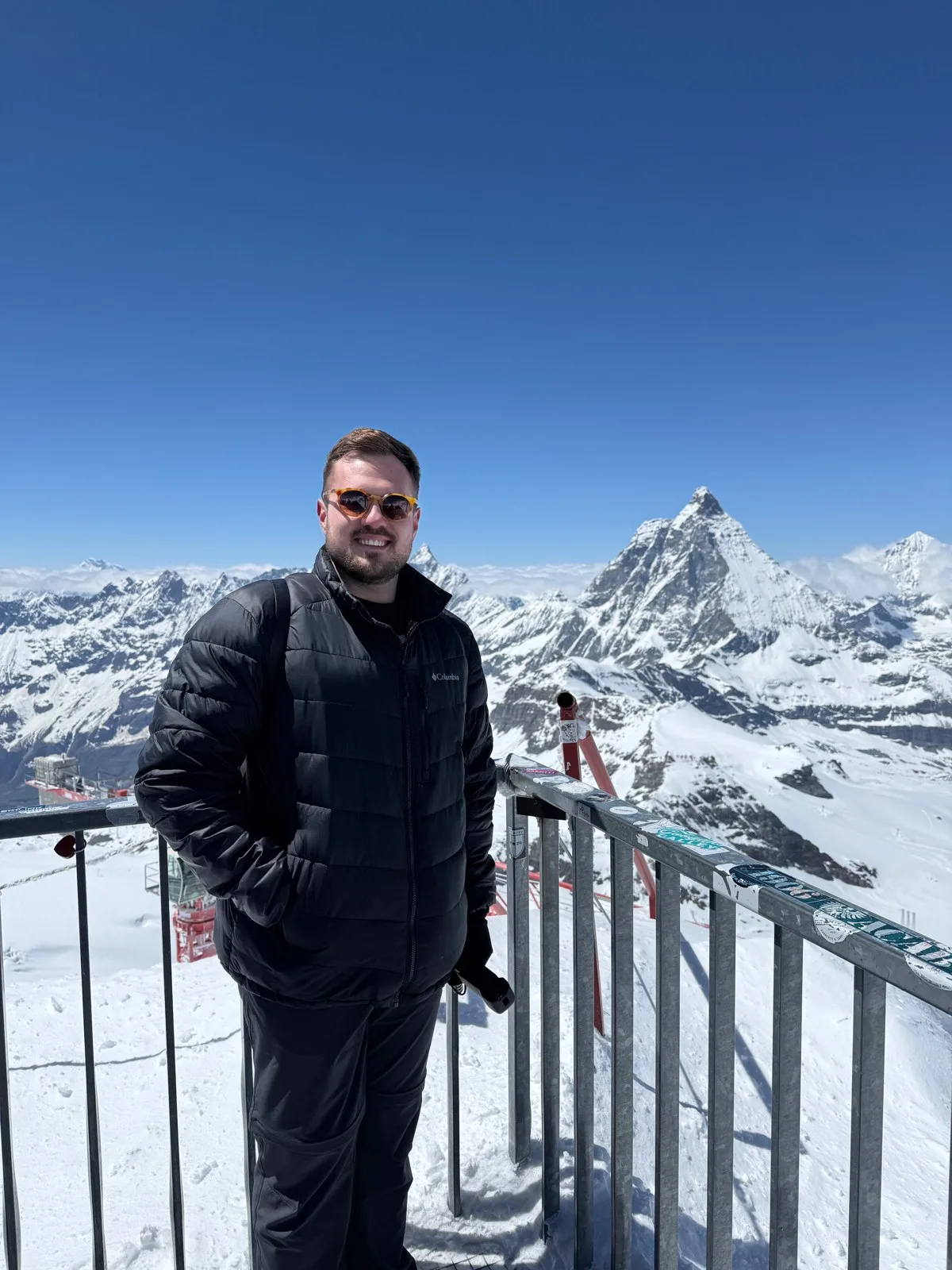 Vista do Matterhorn Glacier Paradise em Zermatt